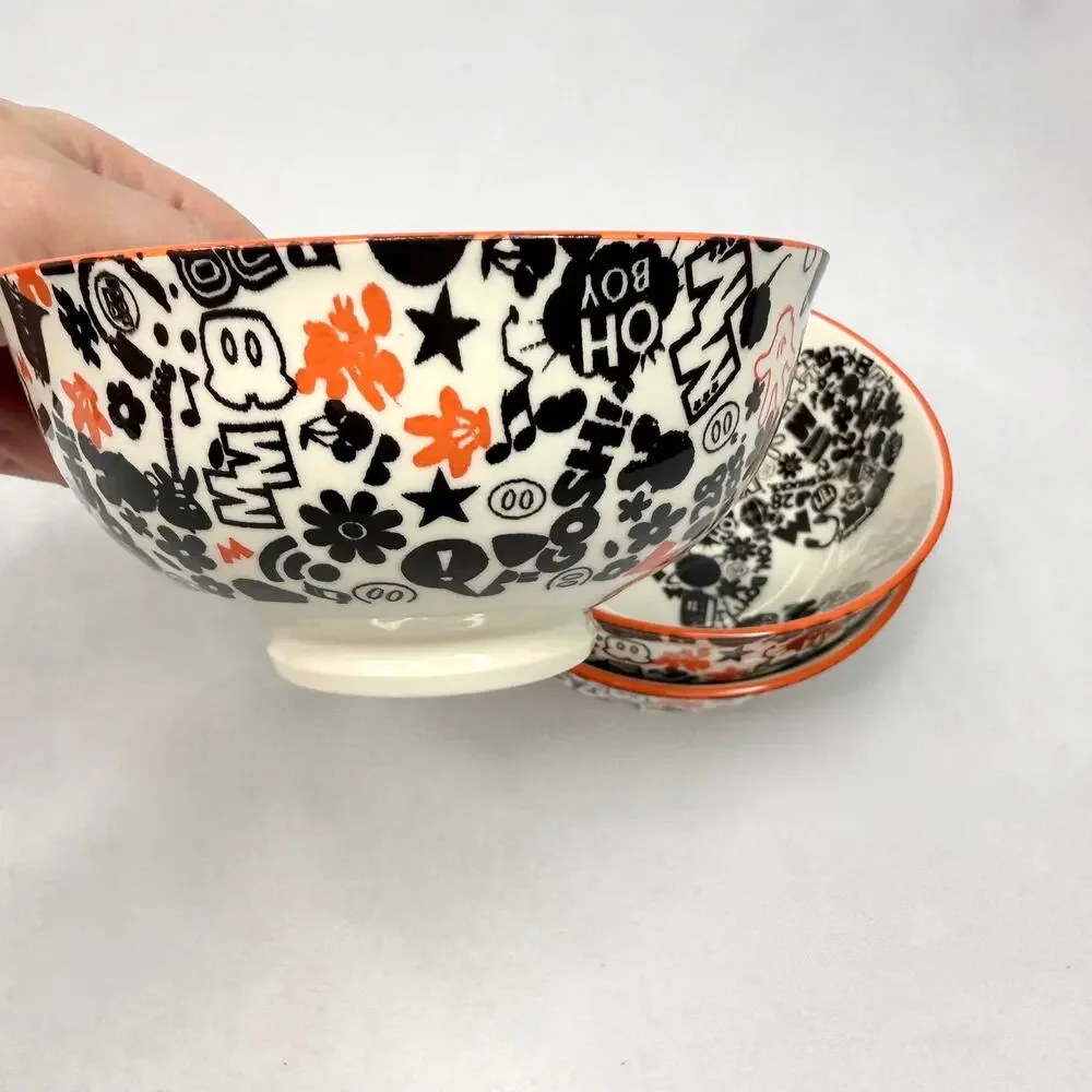 Set of 3 Disney Mickey Mouse Ceramic Bowls